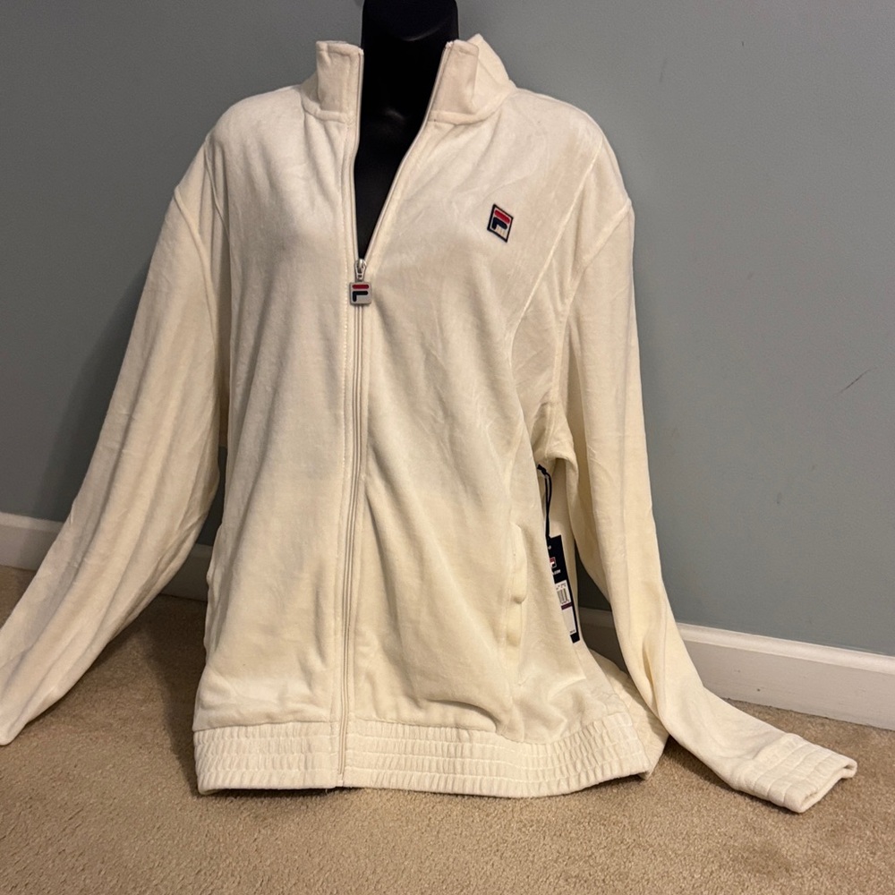 Fila Cream Velour Jacket